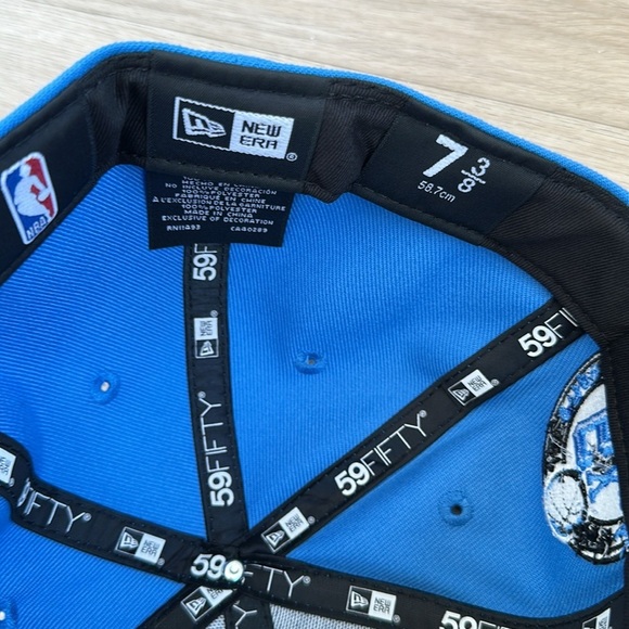 Sky Blue Chicago Bulls Gray Bottom 6X Champions Side Patch New Era 59Fifty Fitt - Picture 10 of 10